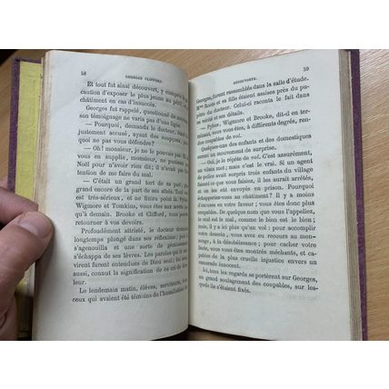 RARE* 1873 "GEORGES CLIFFORD" FRENCH TEXT ILLUSTRATED FICTION BOOK (P4)