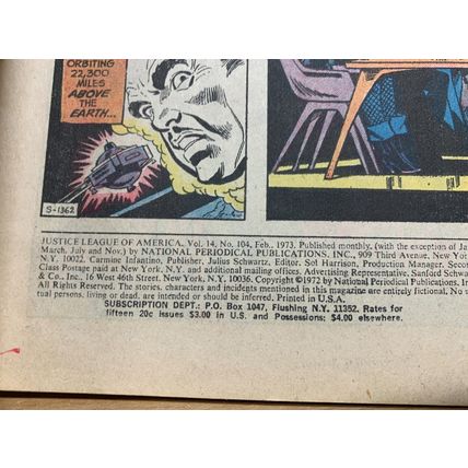 DC COMICS JUSTICE LEAGUE OF AMERICA #104 FEB 1973 (FN) & SHAGGY MAN COMIC (LL)
