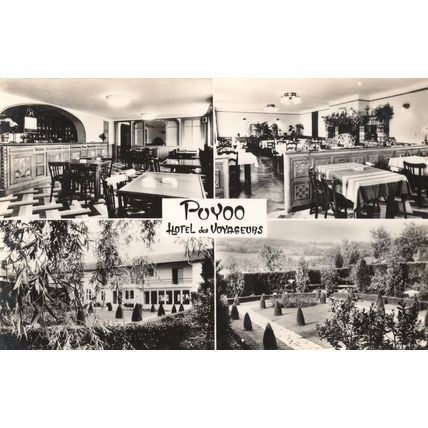 Puyoo Hotel De Voyageurs French Old Real Photo Postcard