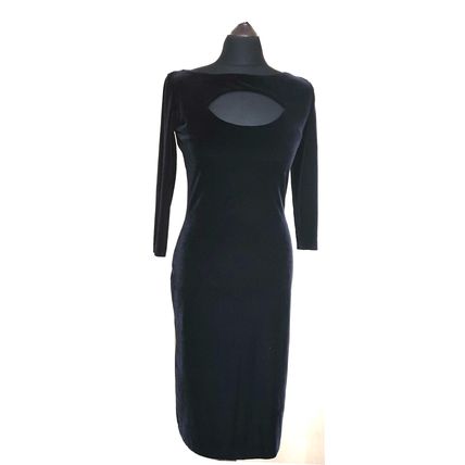 Moda International Black Velvet Dress Size S 8 - 10 UK