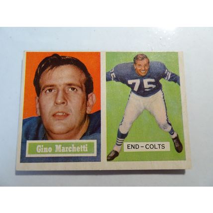 1957 Topps Football Card # 005 Gino Marchetti Very Good (3) Baltimore Colts