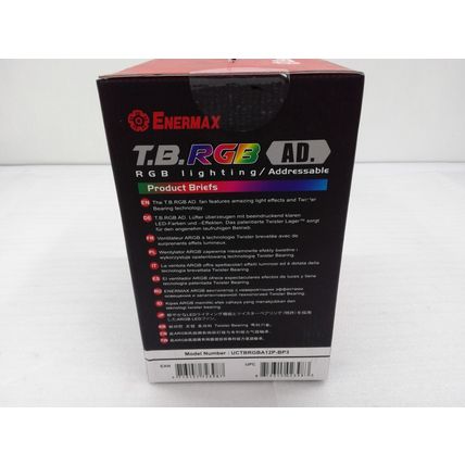 NEW Enermax T.B. RGB Advance ARGB 120mm PC Case Fan - 3 Pack UCTBRGBA12P-BP3