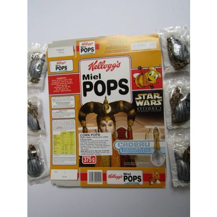 Kellogg`s - Corn Pops (France) 1999 Star Wars Spoons Cereal Box Set of 6 Sealed