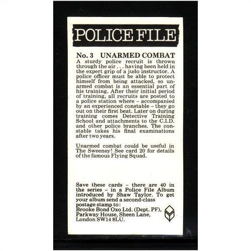 Brook Bond Police File UNARMED COMBAT No 3 Mint
