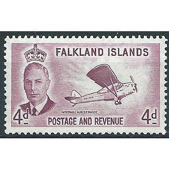 Falkland Islands 1952 SG177 4d Reddish Purple Mounted Mint .. ..