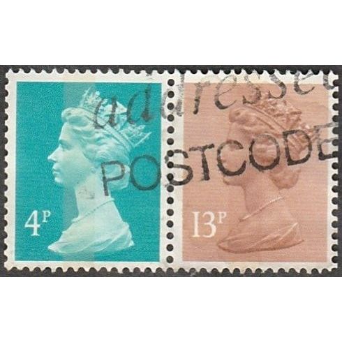 1971-96. Machin Booklet Pair. 4p & 13p. One Centre Phos Band. Fine Used
