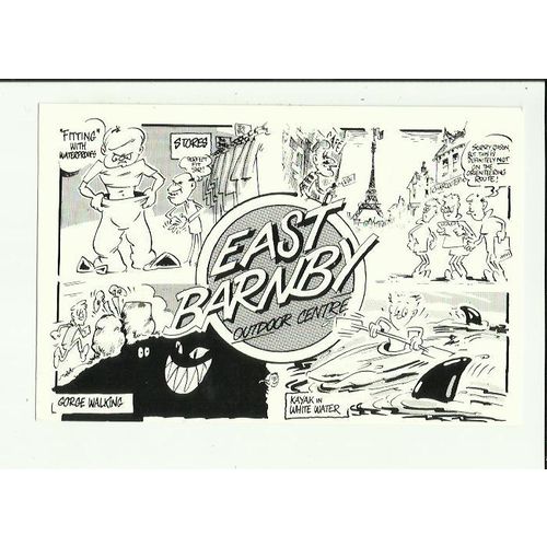 Yorkshire EAST BARNBY Outdoor Centre Cartoon Postcard