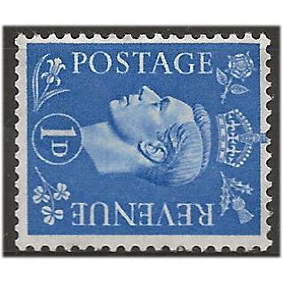 1950 SG504a 1d Light Ultramarine Wmk Sideways Mounted Mint ..