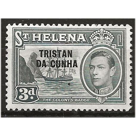 Tristan Da Cunha 1952 SG5 3d Grey Mounted Mint .. ..