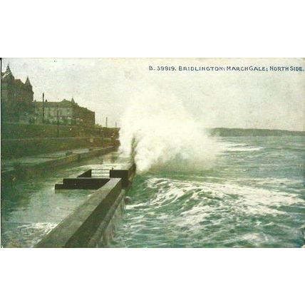 Yorkshire BRIDLINGTON March Gale Postcard (Celesque B.39919)