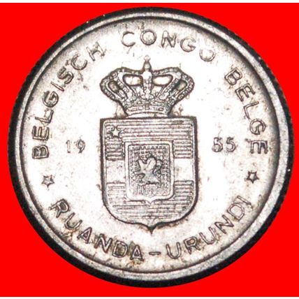TYPE 1954-1955:BELGIAN CONGO-RUANDA-URUNDI★50 CENTIMES 1955★LOW START★NO RESERVE