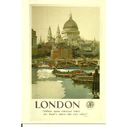 Advertising GWR LONDON Postcard (Avon Anglia/British Rail BRP 7)