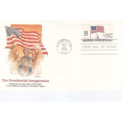 United States 1985 Presidential Inaugeration FDC Waubeka cancel Unaddressed VGC