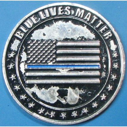 Blue Lives Matter. Challenge Coin. Souvenir. 2". 21b.