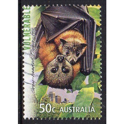 Australia 2007 Threatened Wildlife - Grey-headed Flying Fox 50c Used