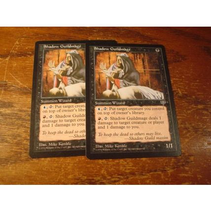 Magic The Gathering, MTG, 2-Cards, 1996, SHADOW GUILDMAGE, ex/nm