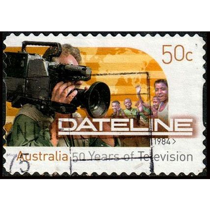 Australia 2006 50 yrs TV 50c Used P&S. Stamp Dateline
