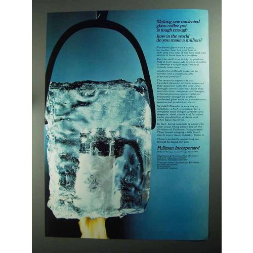 1968 Pullman Incorporated Ad - Nucleated Glass Pot
