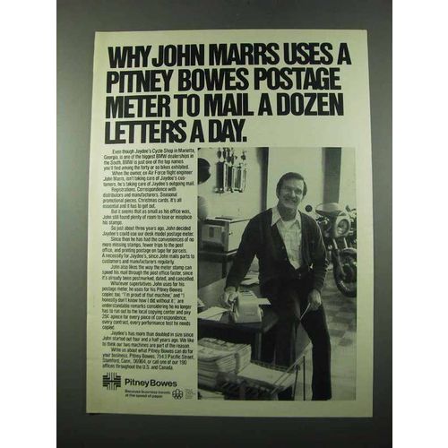1975 Pitney Bowes Postage Meter Ad - John Marrs