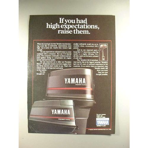 1984 Yamaha Outboard Motor Ad - High Expectations