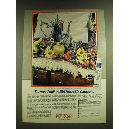 1990 Pelikan Designers' Colors Ad - Still Life by Daniel Tennant