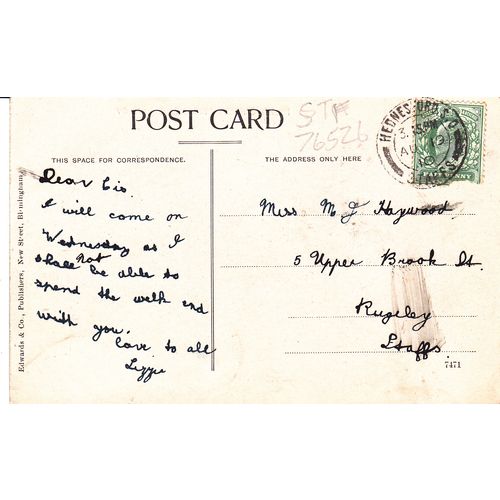 Parish Church Hadnesford Staffordshire Postcard (STF76526)