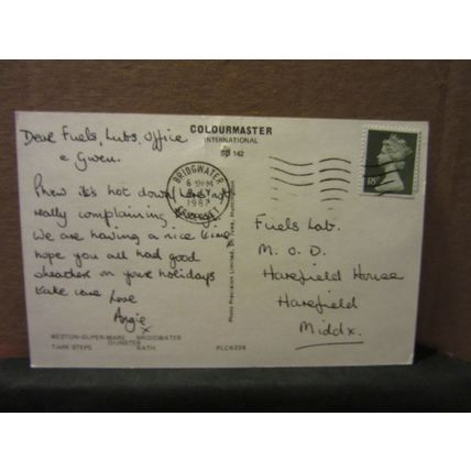 multiview, SOMERSET county .used postcard Colourmaster 1987 postmark #