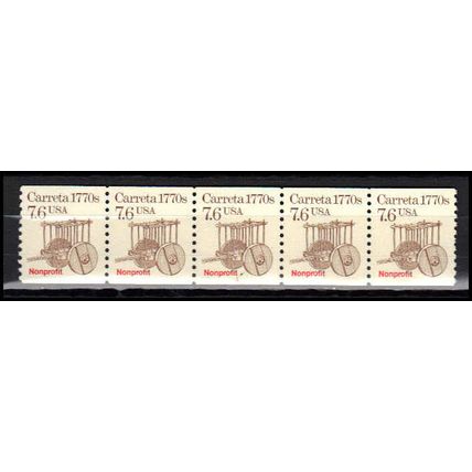 2255 7.6c Carreta Very Fine MNH Dry Gum PNC 1/5 X2955