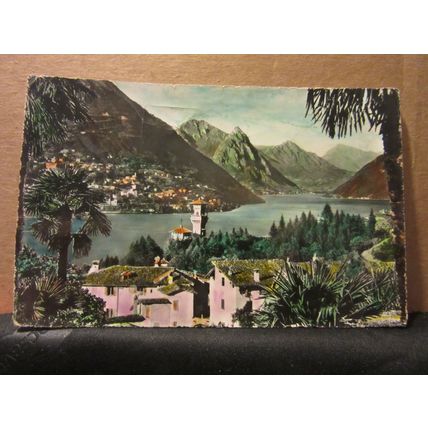 PARADISO, LAKE LUGANO, SWITZERLAND. used postcard (a) #