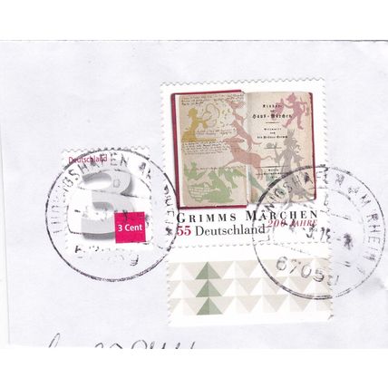 Ludwigshafen postmark Germany 2013 on Brothers Grimm Fairytales 0.55e + 3 cent