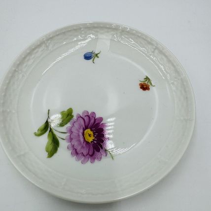 Nymphenburg Tea Cup & Saucer Porcelain L 20517 Hand Painted Floral Antique
