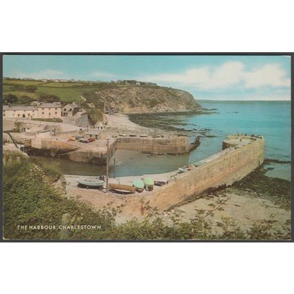 The Harbour, Charlestown, Cornwall, c.1960s - Salmon Postcard