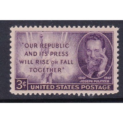 USA 1947 PULITZER BIRTH CENTENARY 3c VALUE MNH SG943