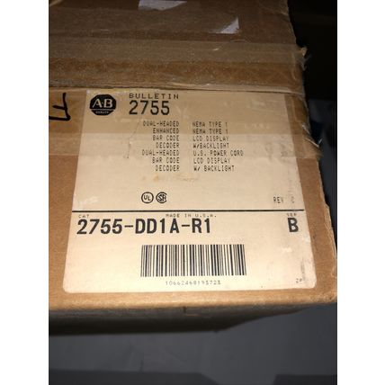 NEW ALLEN BRADLEY 2755-DD1A-R1 BAR CODE DECODER DUAL FOR SYSTEM,DE,FL