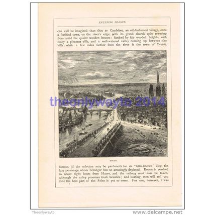 ROUEN, FRANCE, BOOK ILLUSTRATION, 1880
