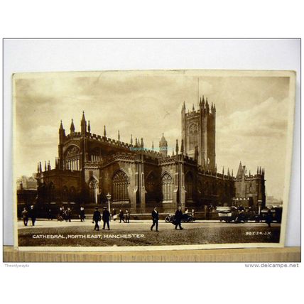 Cathedral, North East, Manchester, England. 1925, Postcard