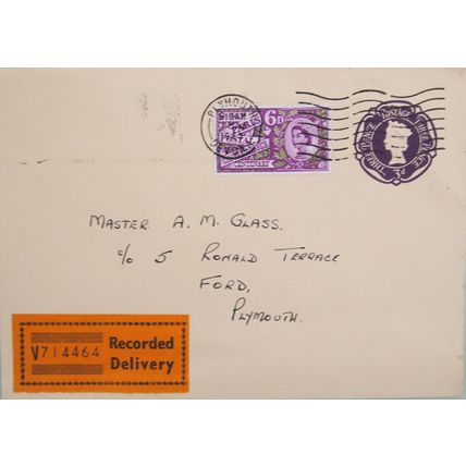 GB 1963 cover recorded delivery with Paris Postal Conference and prepaid