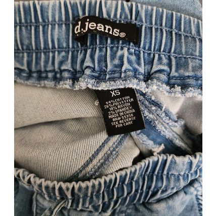 D Jeans Women's Cotton Poly Rayon Spandex Cuffed Draw String Pants Size XS