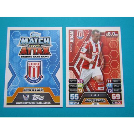 265. Charlie Adam - Stoke City - Match Attax 2013/14 Football Card EF1