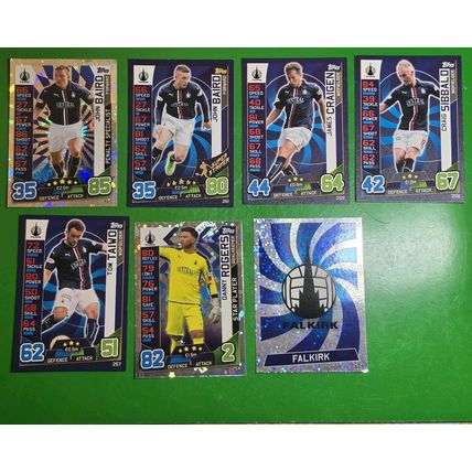 Lot x 7 FALKIRK 2016-17 Topps Match Attax SPFL Scottish Football Cards