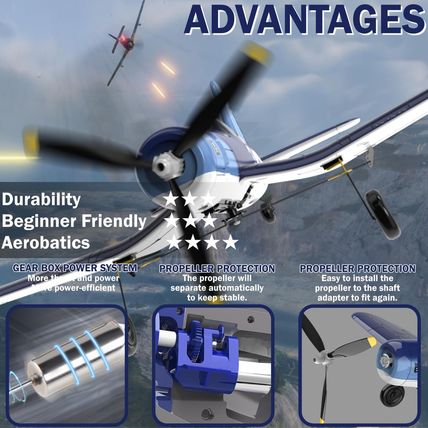 LEAMBE 4 Channel RC Plane - Ready to Fly Aerobatic Aircraft, Easy Control for Be