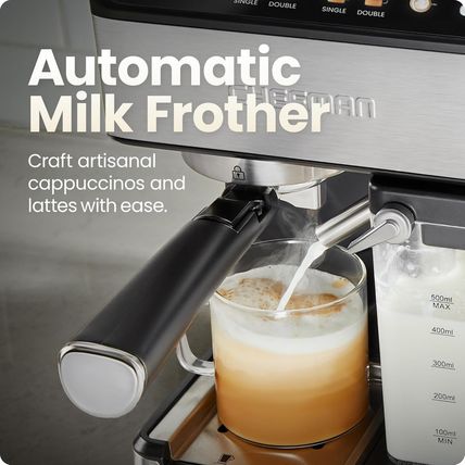 Chefman Cafémaster Pro Espresso Machine, Brew Single or Double Shots, Coffee Mak