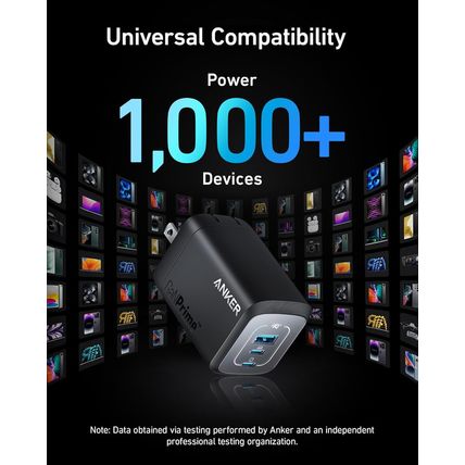 Anker Prime 100W USB C Gan Charger, 3-Port Compact Fast PPS Charger, for Macbook