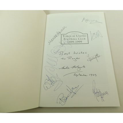 Player & Author Signed Torquay Football Club History Book To Roger Mann 1999