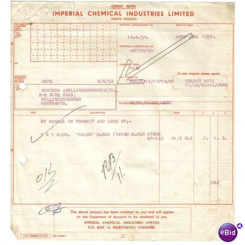 1954 I.C.I IMPERIAL CHEMICALS INDUSTRIES LTD C/N 44C