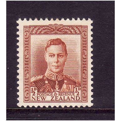 NEW ZEALAND 1941 GEORGE VI 1/2d ORANGE BROWN SG604 M / MINT