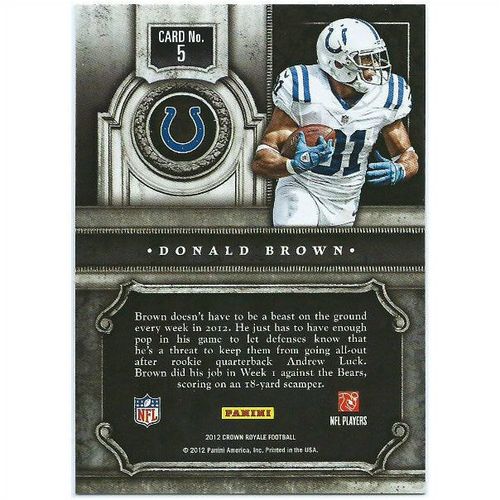2012 Panini Crown Royale Majestic Motion - #5 - Donald Brown