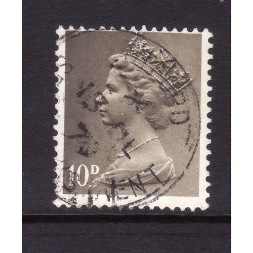 GREAT BRITAIN 1968 SG 741 10d DRAB TWO BANDS FINE USED#4