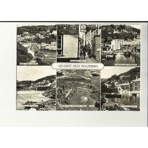 Cornwall POLPERRO Multi-View Postcard by Overland (1233)