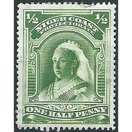 Niger Coast Protect 1897 SG66 1/2d Green Mounted Mint ... .